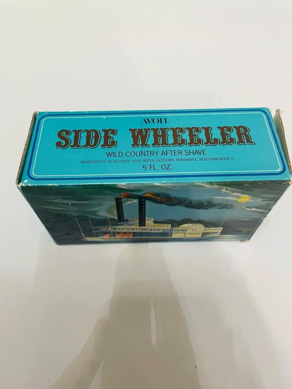NWT AVON Vintage 1970s Side Wheeler Steamboat Decanter After Shave‎